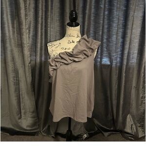 Express Taupe Blouse NWT